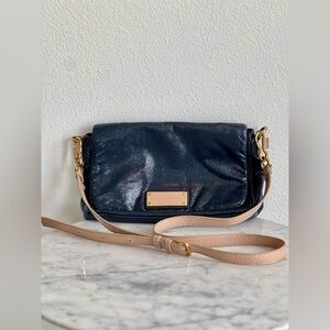 Marc by Marc Jacobs "Too Hot To Handle Lea" Crossbody Bag in Navy Leather